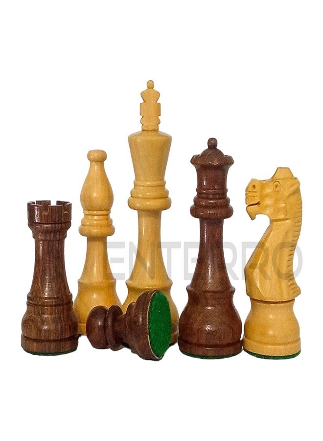 Enterro Wooden Chess Pieces 3.75 inch Staunton German Knight Classic Series - Made of Acacia and Boxwood (Without Chess Board) - Image 5